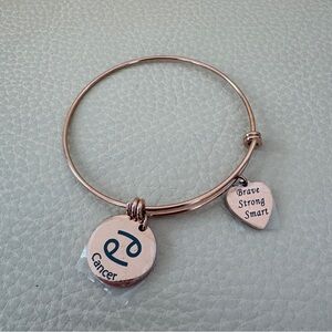Rose Gold Cancer Zodiac Charm Bracelet - NWOT